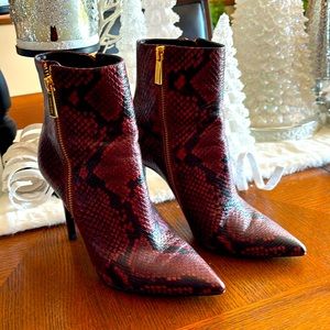 Michael Korrs Snakeskin Ankle Boots